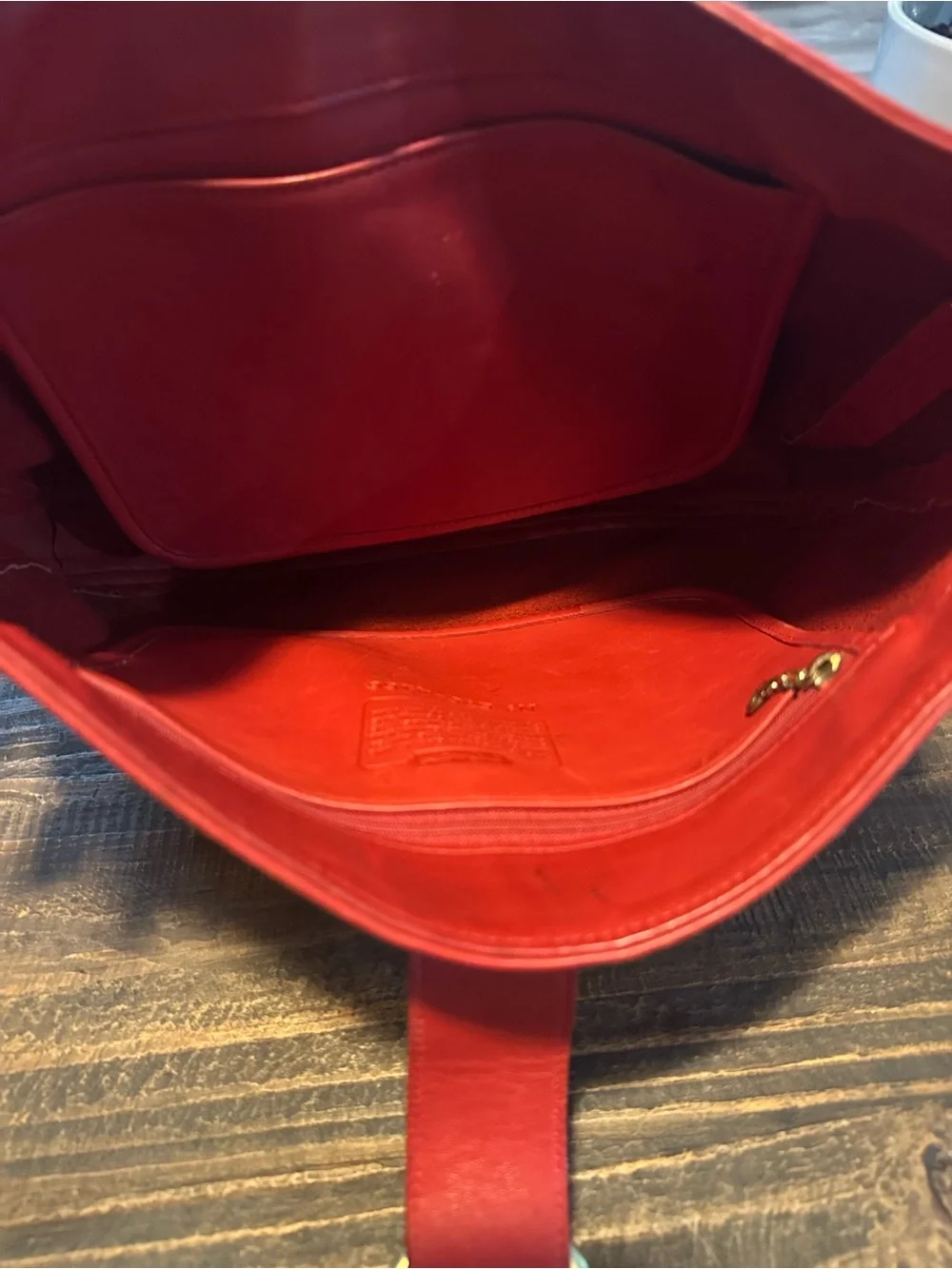 Vintage Coach Eldridge Hobo 4166 Red Leather Shoulder Bag 1997 USA